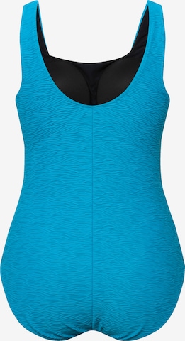 Ulla Popken Bustier Badeanzug in Blau