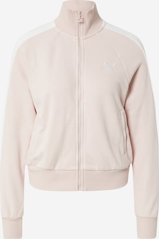 PUMA Sportief sweatshirt 'Iconic T7' in Roze: voorkant