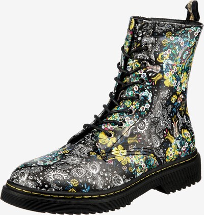 ambellis Stiefelette in gelb / dunkelgrün / schwarz / weiß, Produktansicht