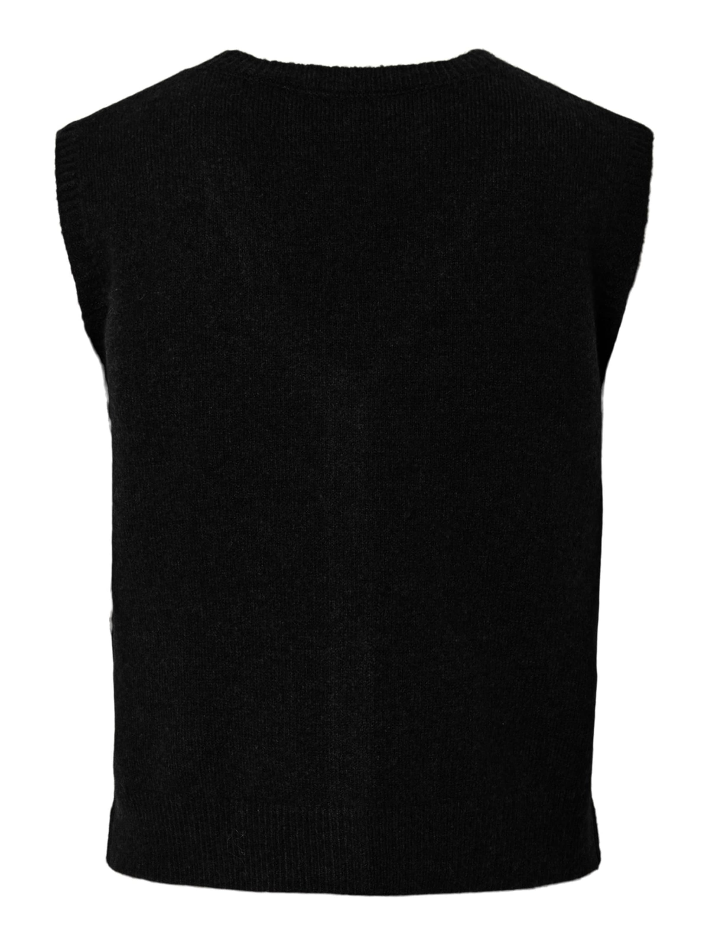 PIECES Gebreide bodywarmer in Zwart