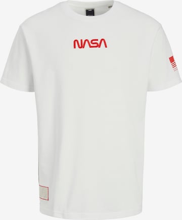 JACK & JONES Tričko 'Nasa' - biela: predná strana