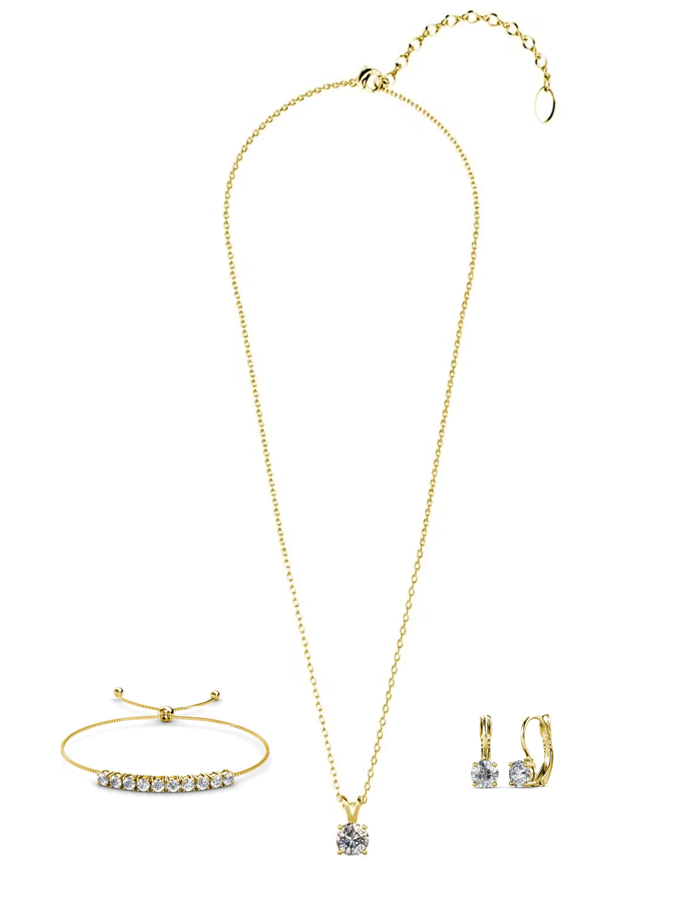 Ella Eisvogel Schmuckset 'Mia Round Vernice Schmuckset'‌‌‌‌‌ in Gold: Vorderseite