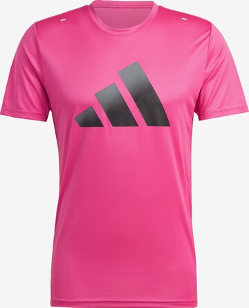 ADIDAS PERFORMANCE Performance Shirt 'Run Icons' in Pink: front