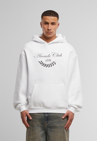 MT Upscale Sweatshirt 'Arcade Club Fluffy' in Wit: voorkant