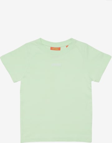 smiler. Shirt 'mini-laugh.' in Green: front