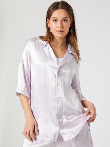 Smiles Regular fit Button Up Shirt 'ELIJAH' in Purple