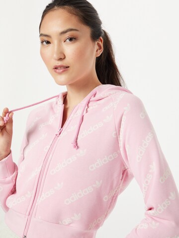 ADIDAS ORIGINALS Zip-Up Hoodie in Pink