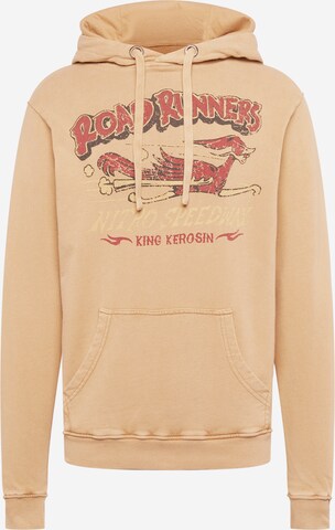 King Kerosin Sweatshirt 'Roadrunner' in Braun: predná strana