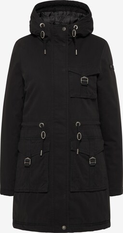 Parka d’hiver DreiMaster Vintage en noir : devant