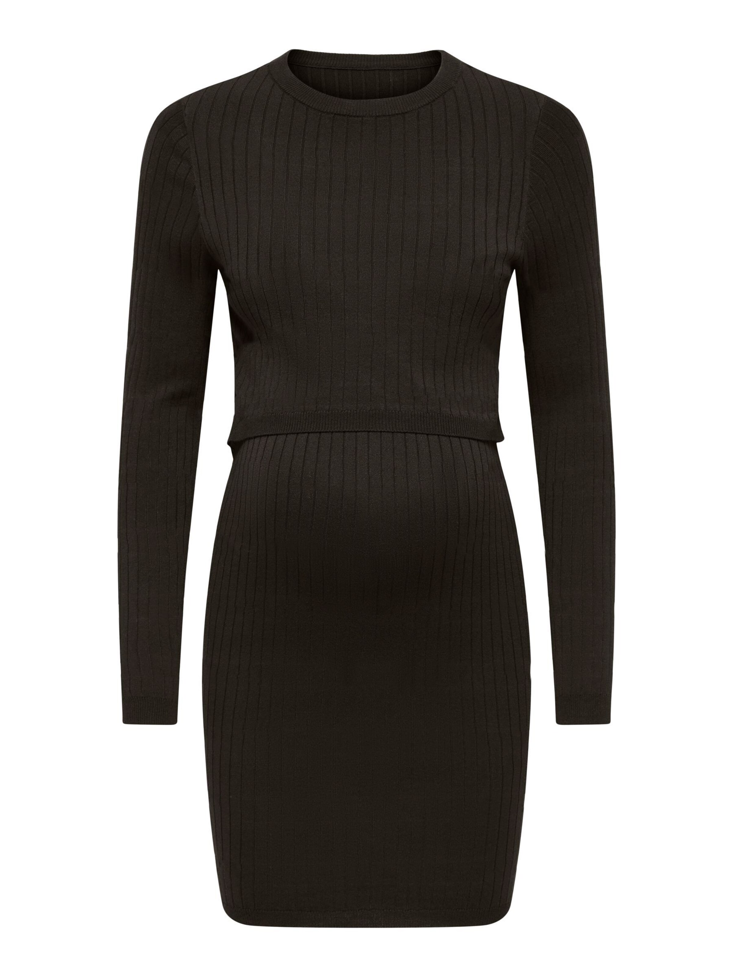 Robes en maille 'OLMFemi' Only Maternity en marron : devant
