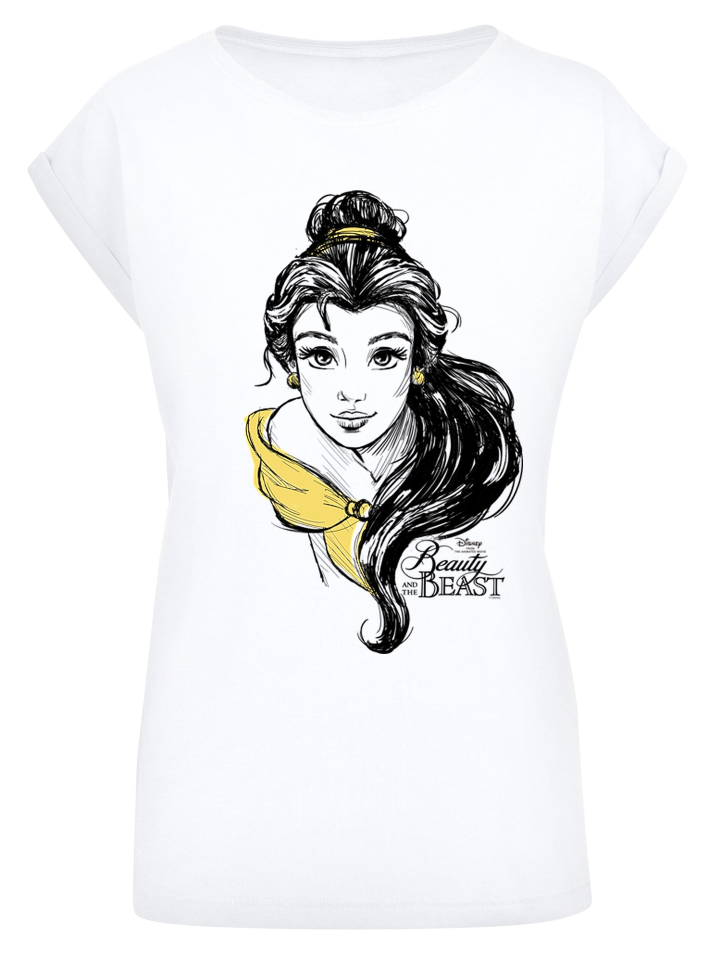 T-shirt 'Die Schöne Und Das Biest Belle' F4NT4STIC en blanc : devant