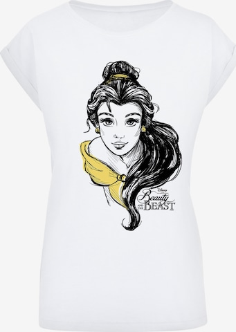 T-shirt 'Disney Die Schöne Und Das Biest Belle' F4NT4STIC en blanc : devant
