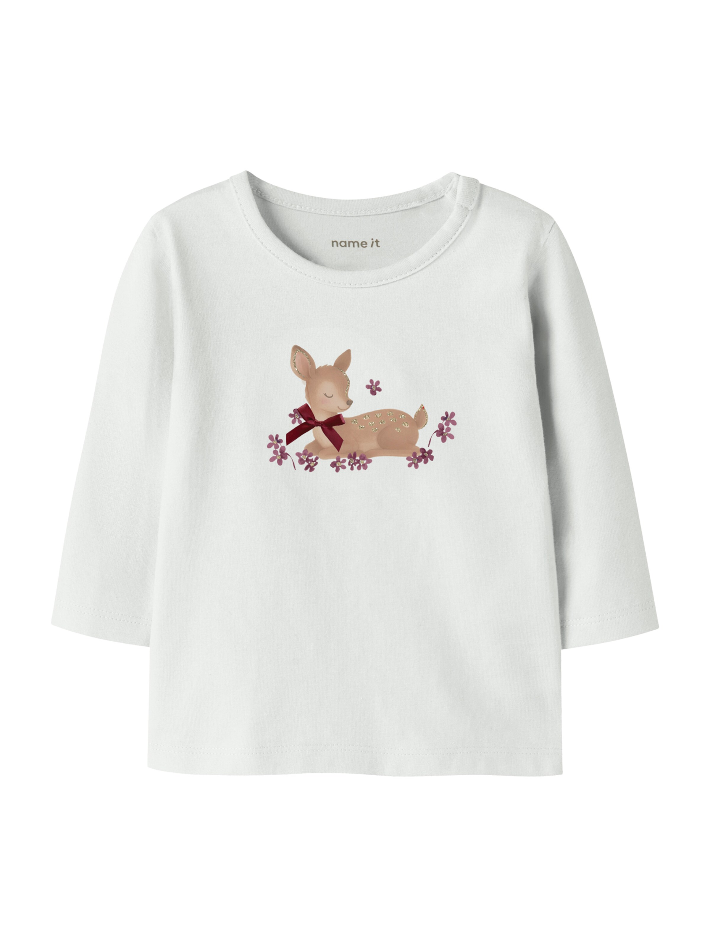 Maglietta 'NBFRAMBIBI' di NAME IT in bianco: frontale