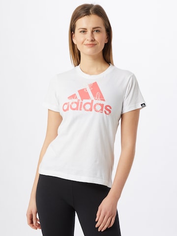 T-shirt fonctionnel ADIDAS SPORTSWEAR en blanc : devant