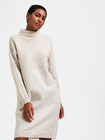 SELECTED FEMME Knitted dress 'Mola' in Beige