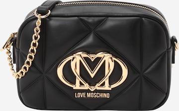Love MoschinoTorba preko ramena 'Embossed Q' - crna boja: prednji dio