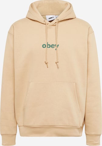Obey Sweatshirt in Beige: front