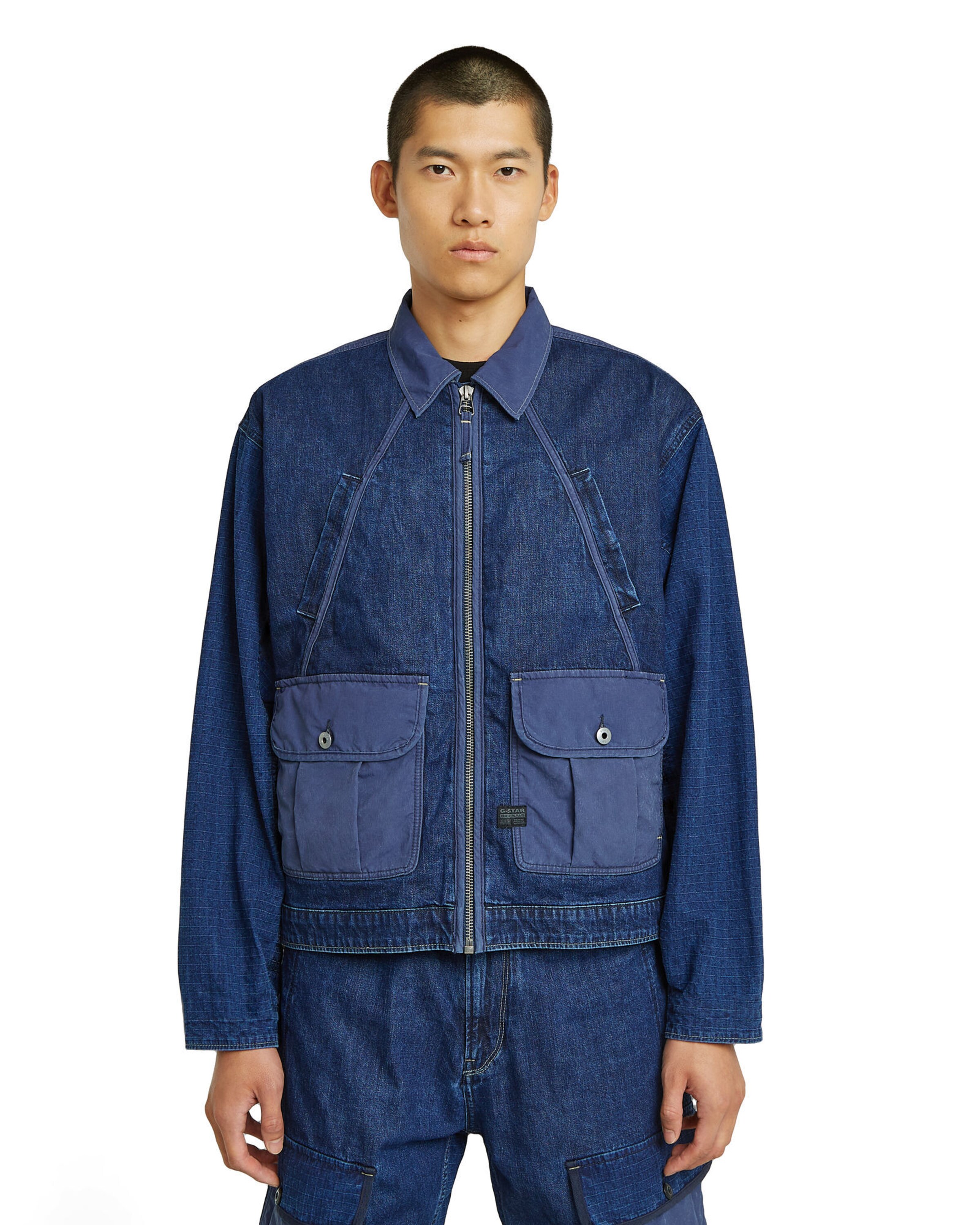 Veste mi-saison G-STAR en bleu : devant