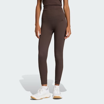 Skinny Pantaloni sportivi 'Essentials' di ADIDAS PERFORMANCE in marrone: frontale