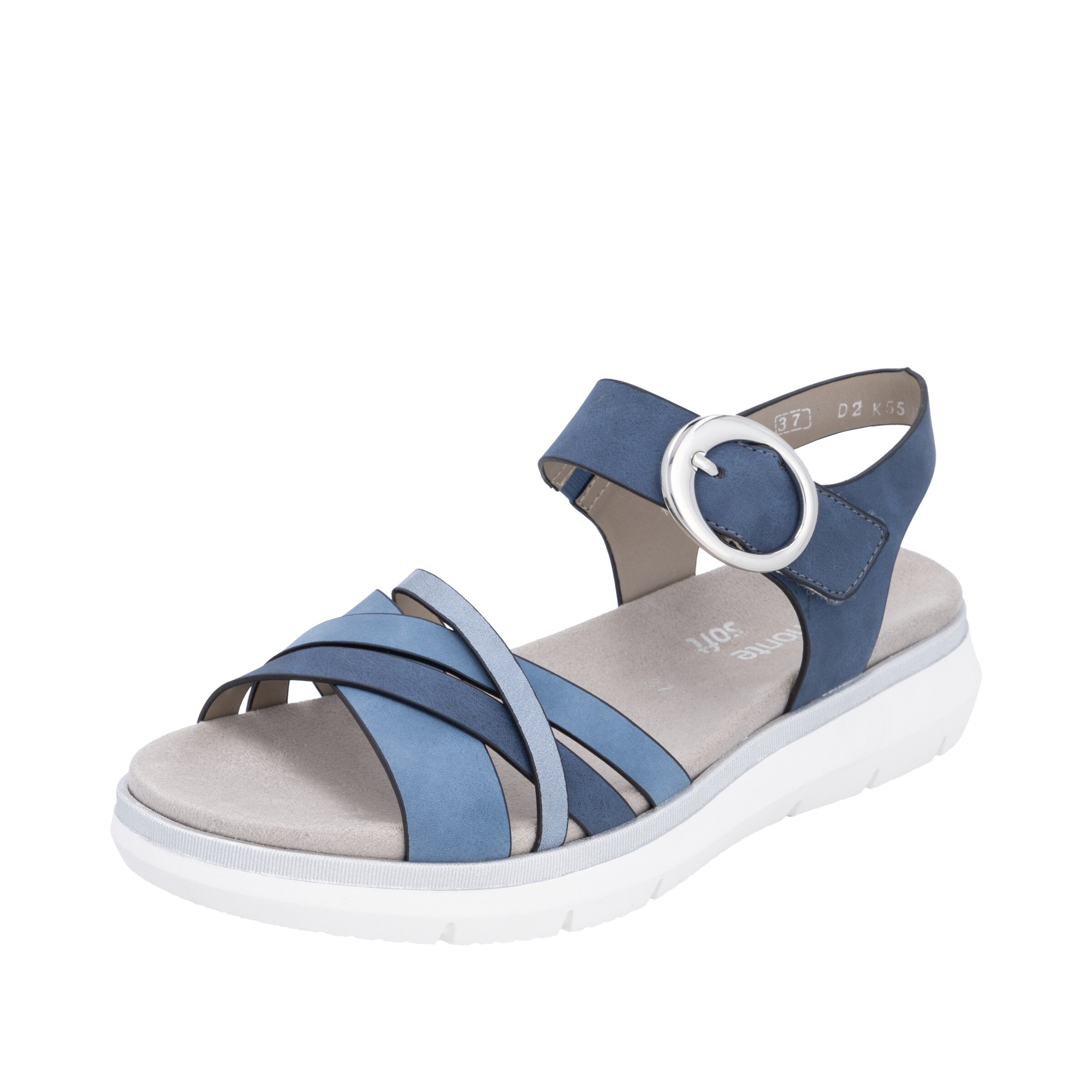 REMONTE Strap Sandals in Blue: front