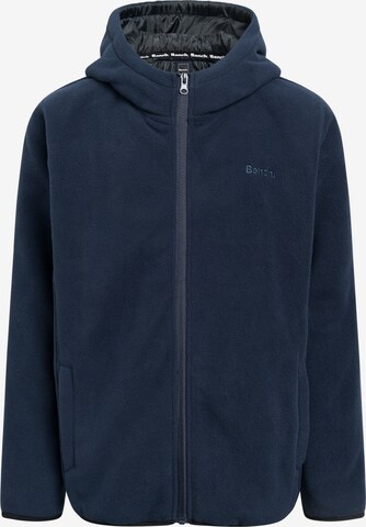 BENCH Fleece jas 'Draken' in Blauw: voorkant