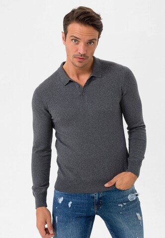 Pull-over Jimmy Sanders en gris : devant