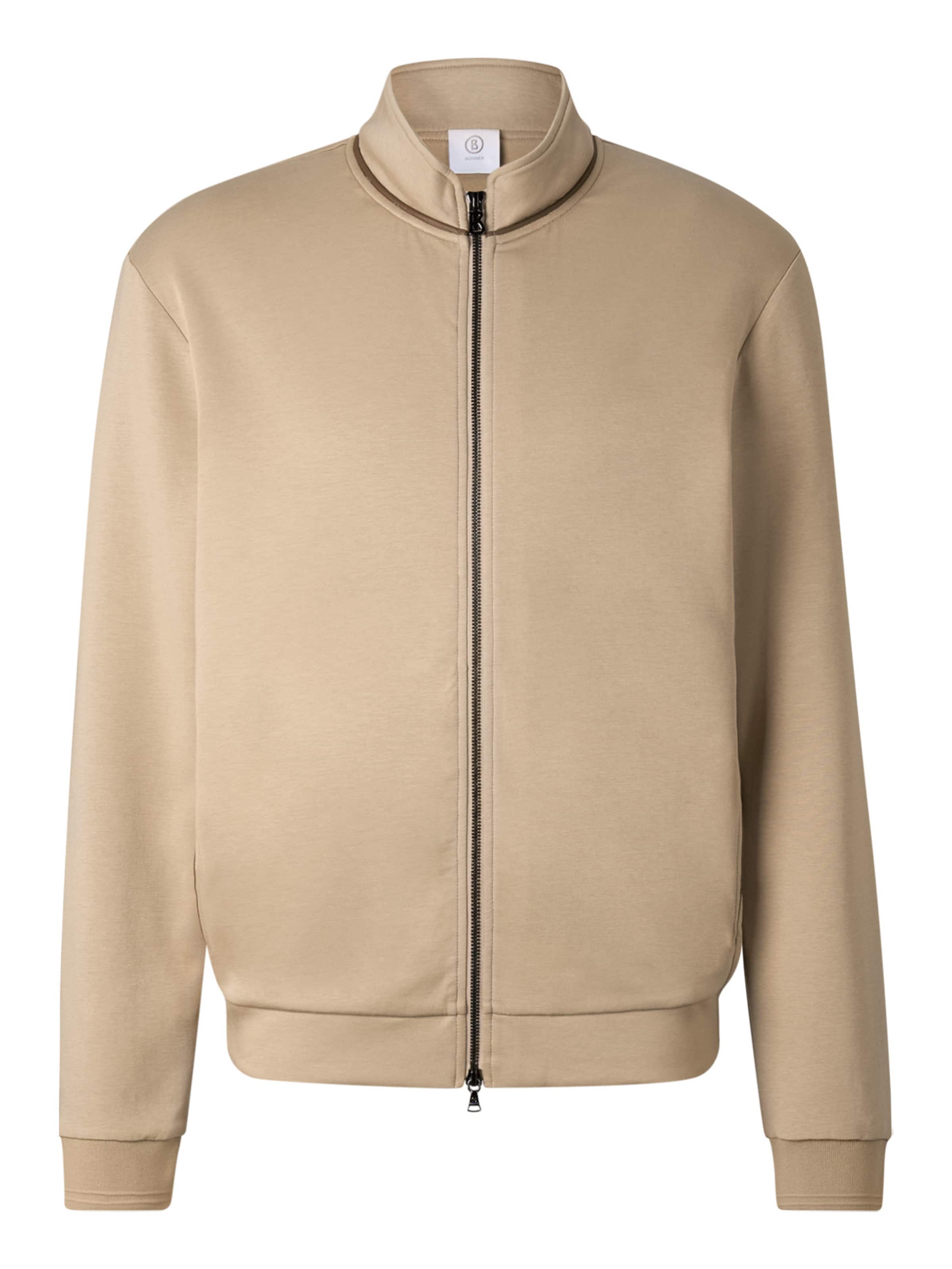 BOGNER Sweatjacke in Beige: Vorderseite