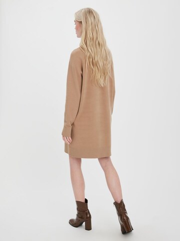 VERO MODA Knitted dress 'Gold Needle' in Brown