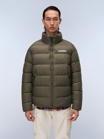 NAPAPIJRI Talvejope 'A-MONATE', värv roheline: eest vaates