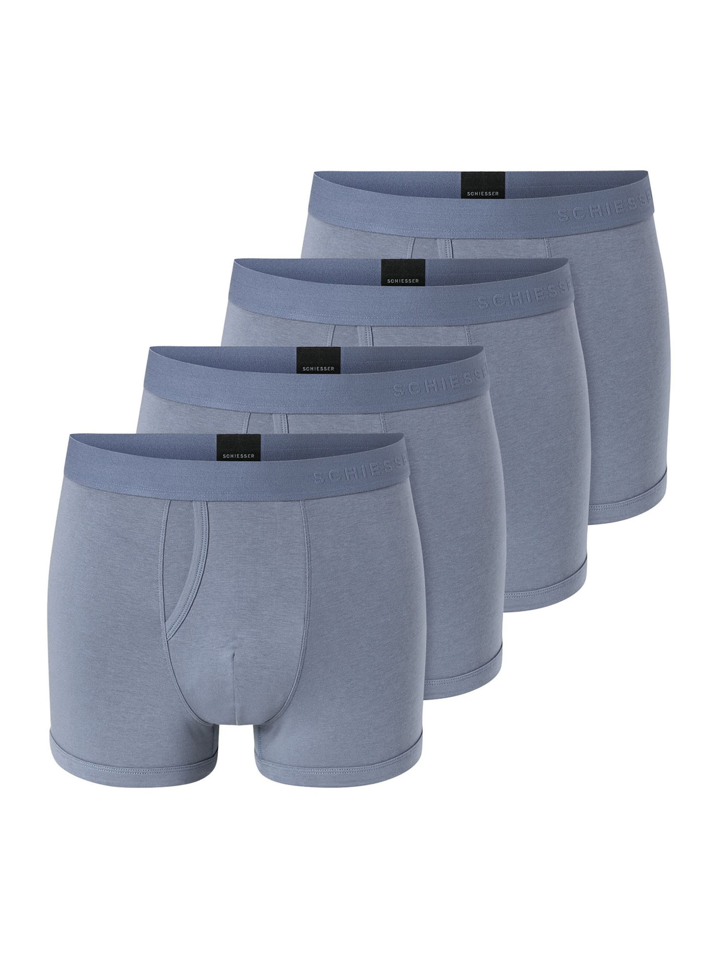 SCHIESSER Boxer shorts ' Rib Essentials ' in Blue: front
