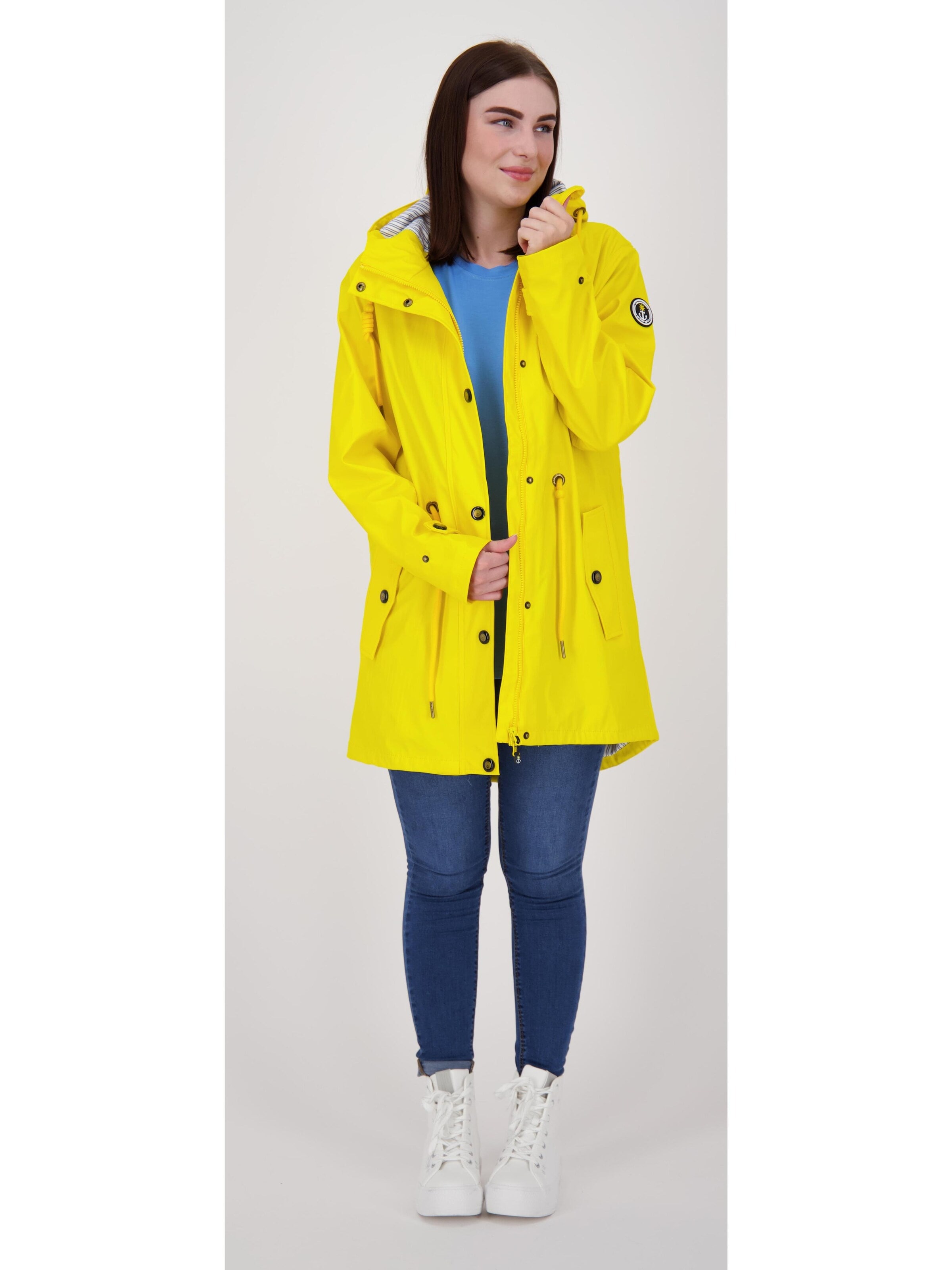 Manteau fonctionnel 'Friesennerz ankerglutliebe WMN' ankerglut en jaune