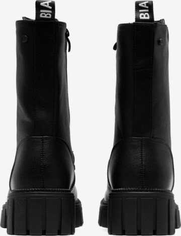 Bottes à lacets 'GABBI' Bianco en noir