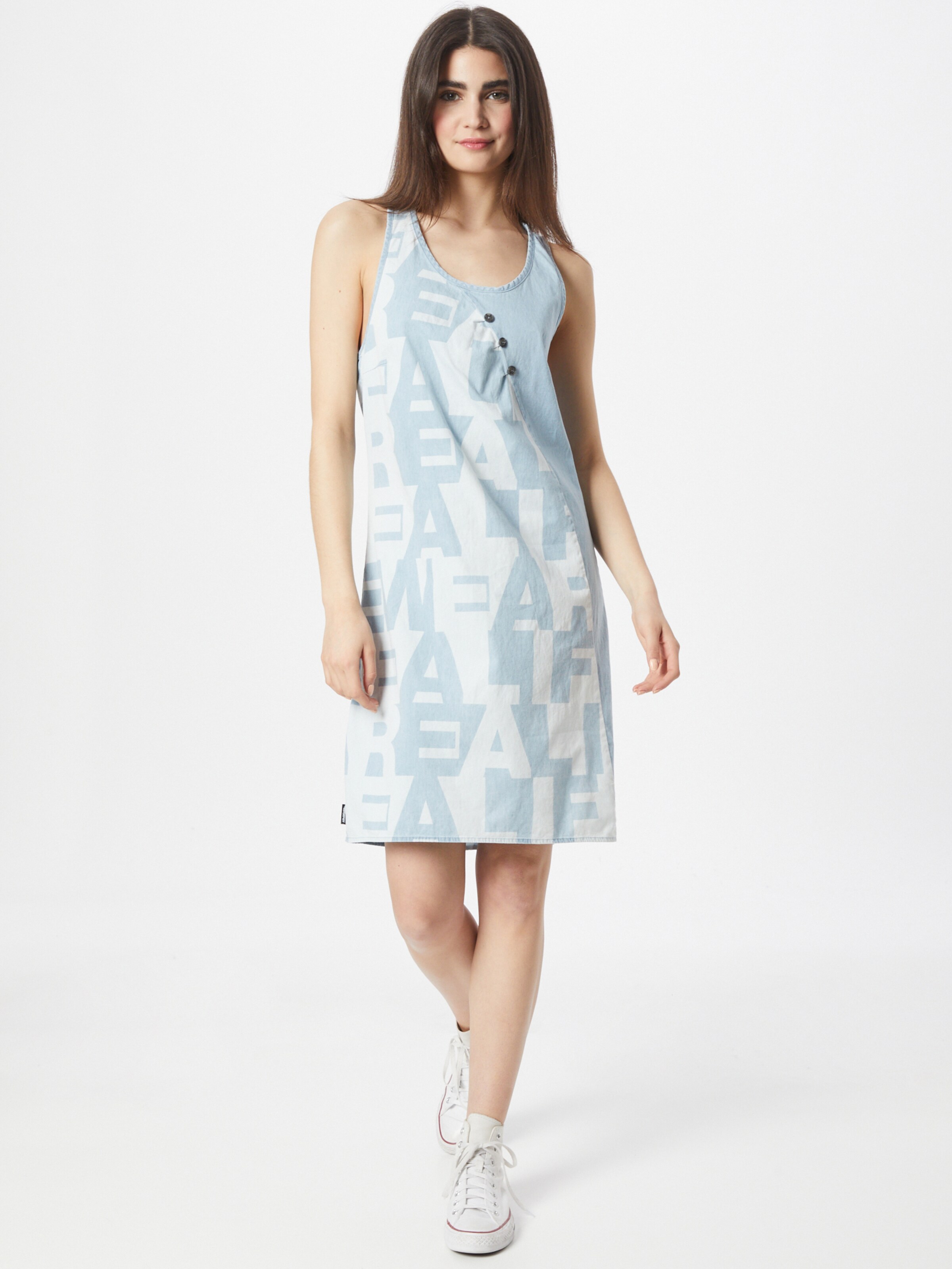 Frauen Große Größen Alife and Kickin Sommerkleid 'Cameron' in Hellblau, Weiß - VG21592 Frauen Große Größen Alife and Kickin Sommerkleid 'Cameron' in Hellblau, Weiß - VG21592