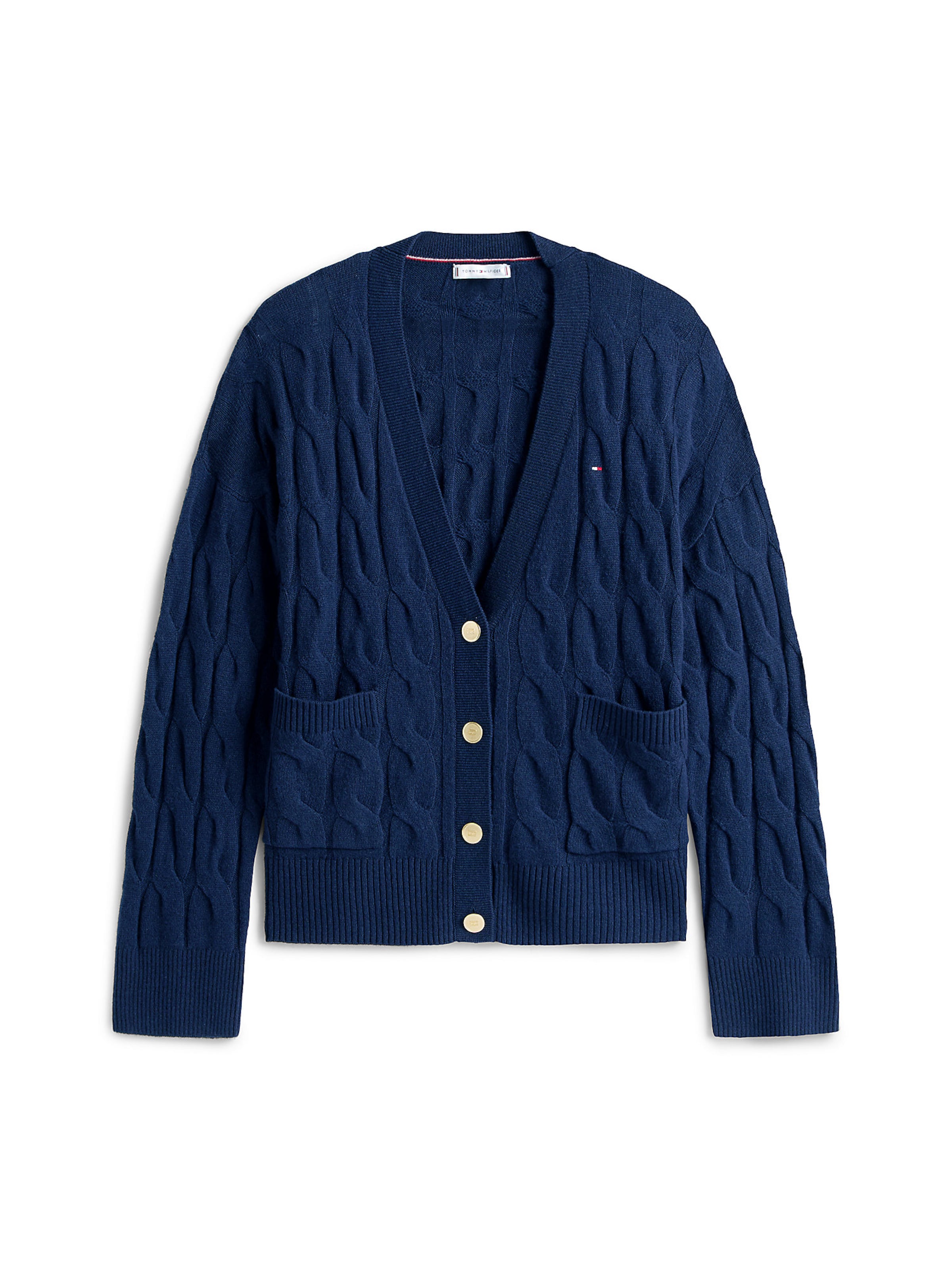 TOMMY HILFIGER Kardigan w kolorze niebieski: przód