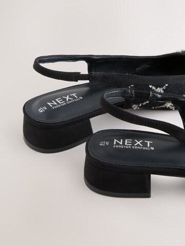 Next Лодочки с открытой пяткой в Черный