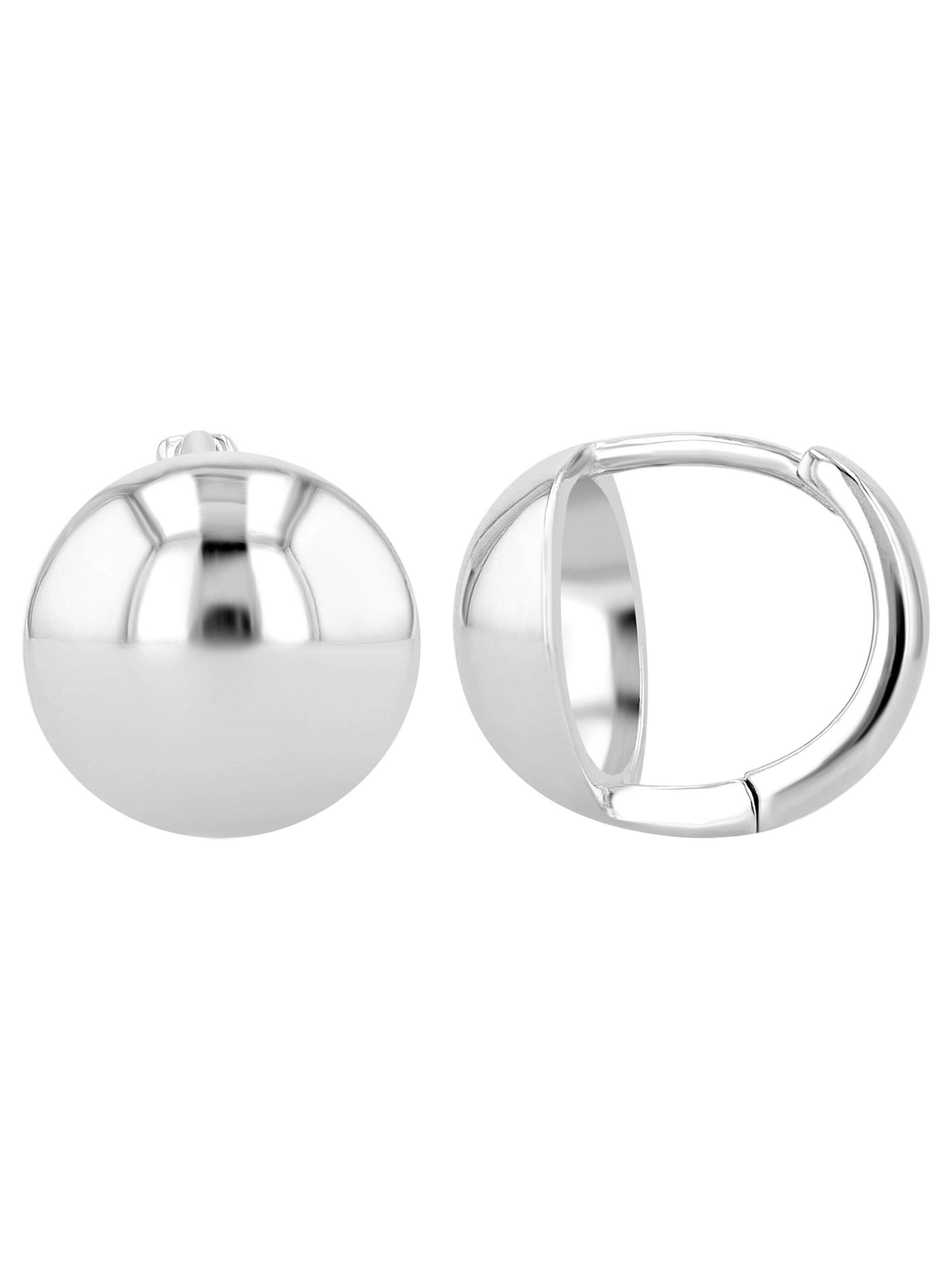Akzent Earrings '"Buton" aus 925 Sterlingsilber, rhodiniert, langlebig' in Silver