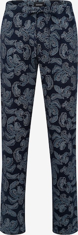Hanro Pajama Pants ' Night & Day ' in Blue: front