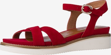 Sandales TAMARIS en rouge : devant
