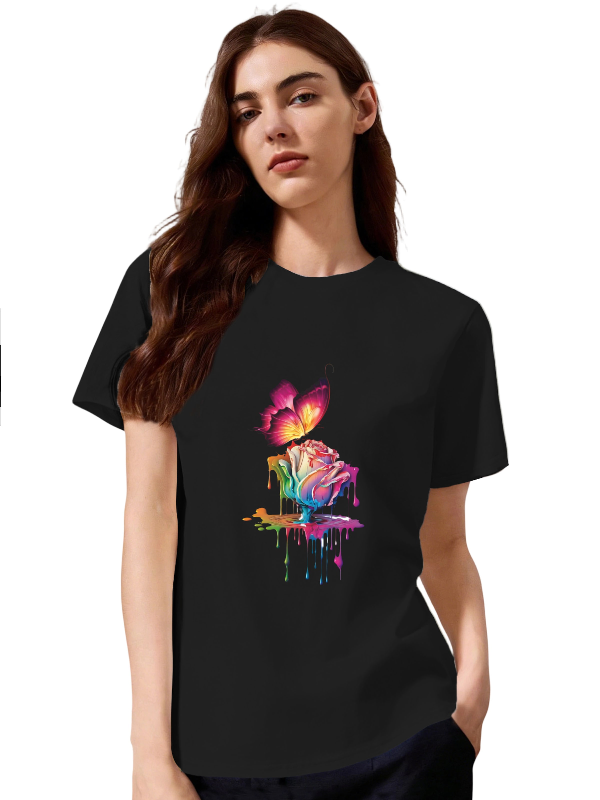 T-shirt GORHEY en noir : devant