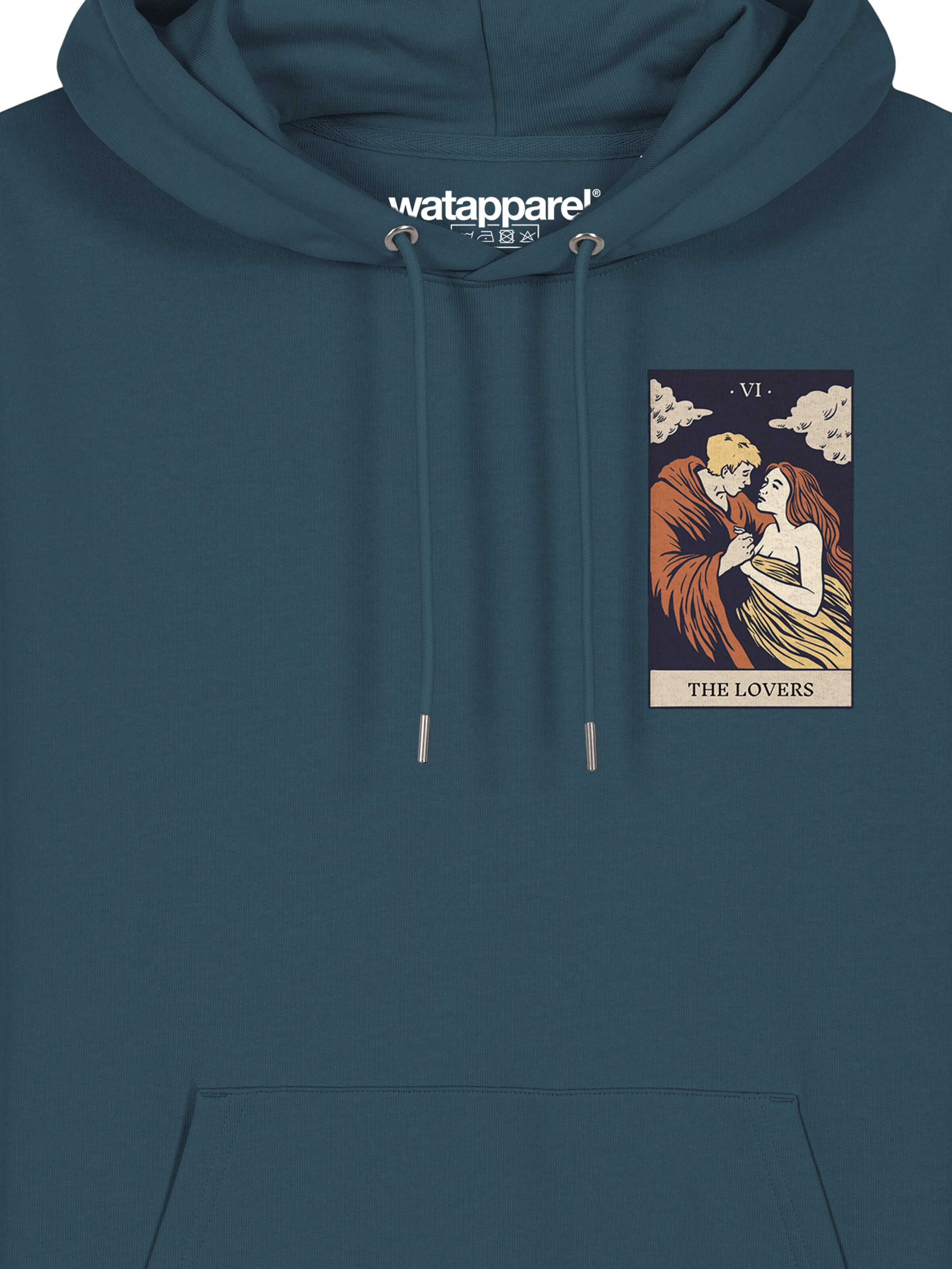 Watapparel Sweatshirt ' Tarot The Lovers ' in Blauw