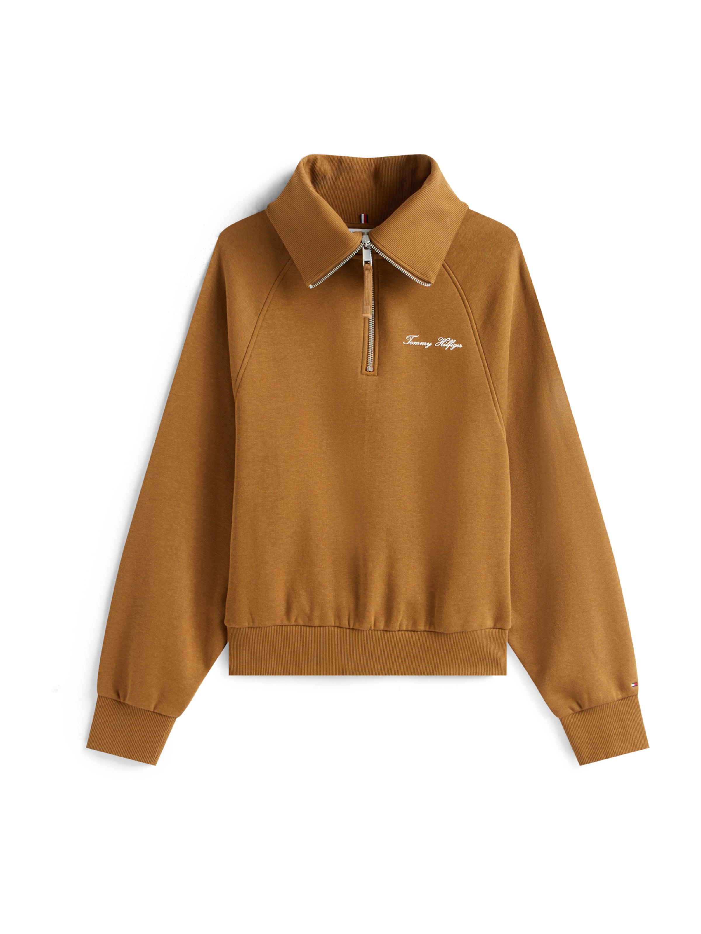 TOMMY HILFIGER Суичър 'CLASSIC' в кафяво: отпред