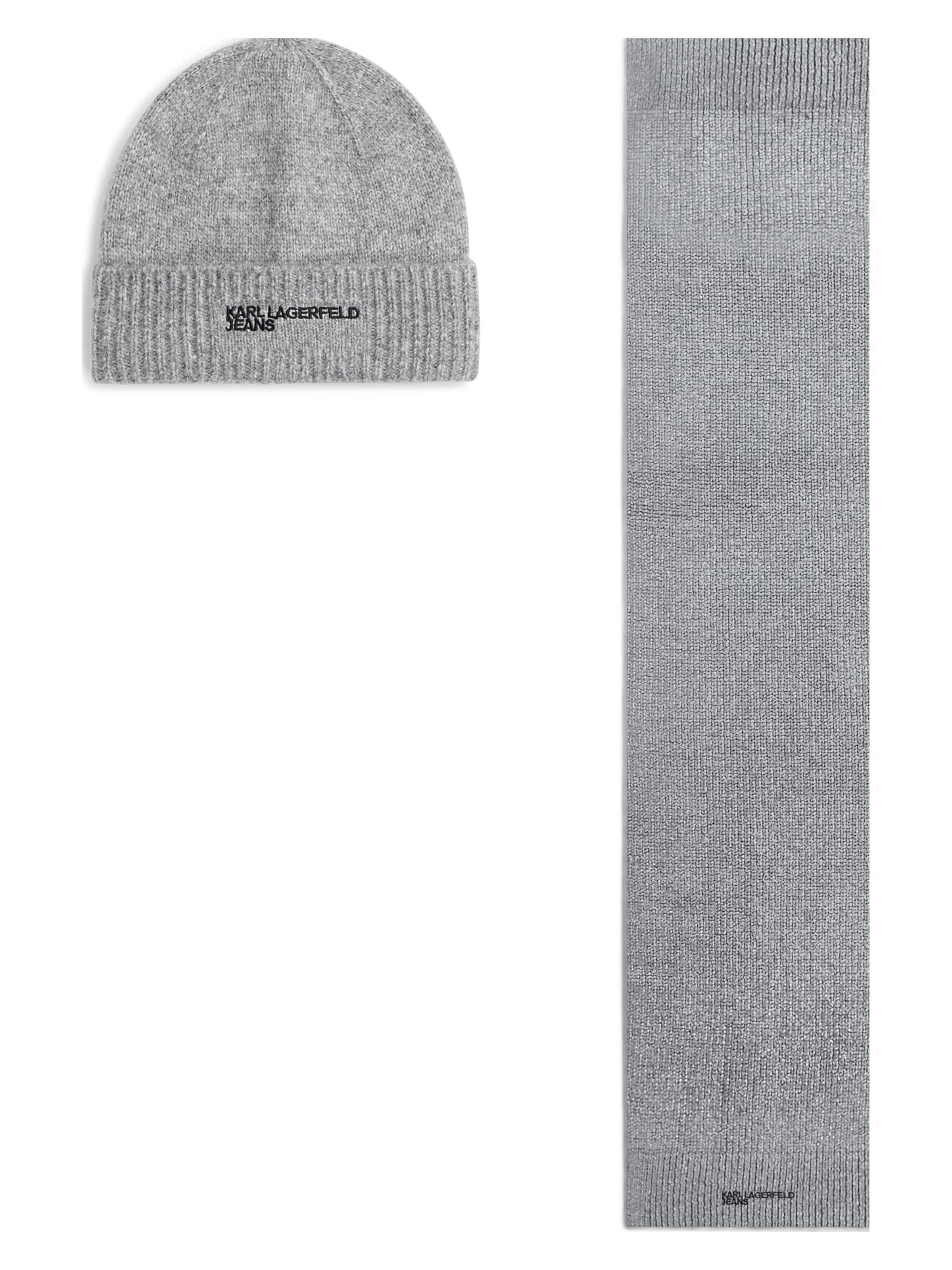 KARL LAGERFELD JEANS Шапка в сиво: отпред