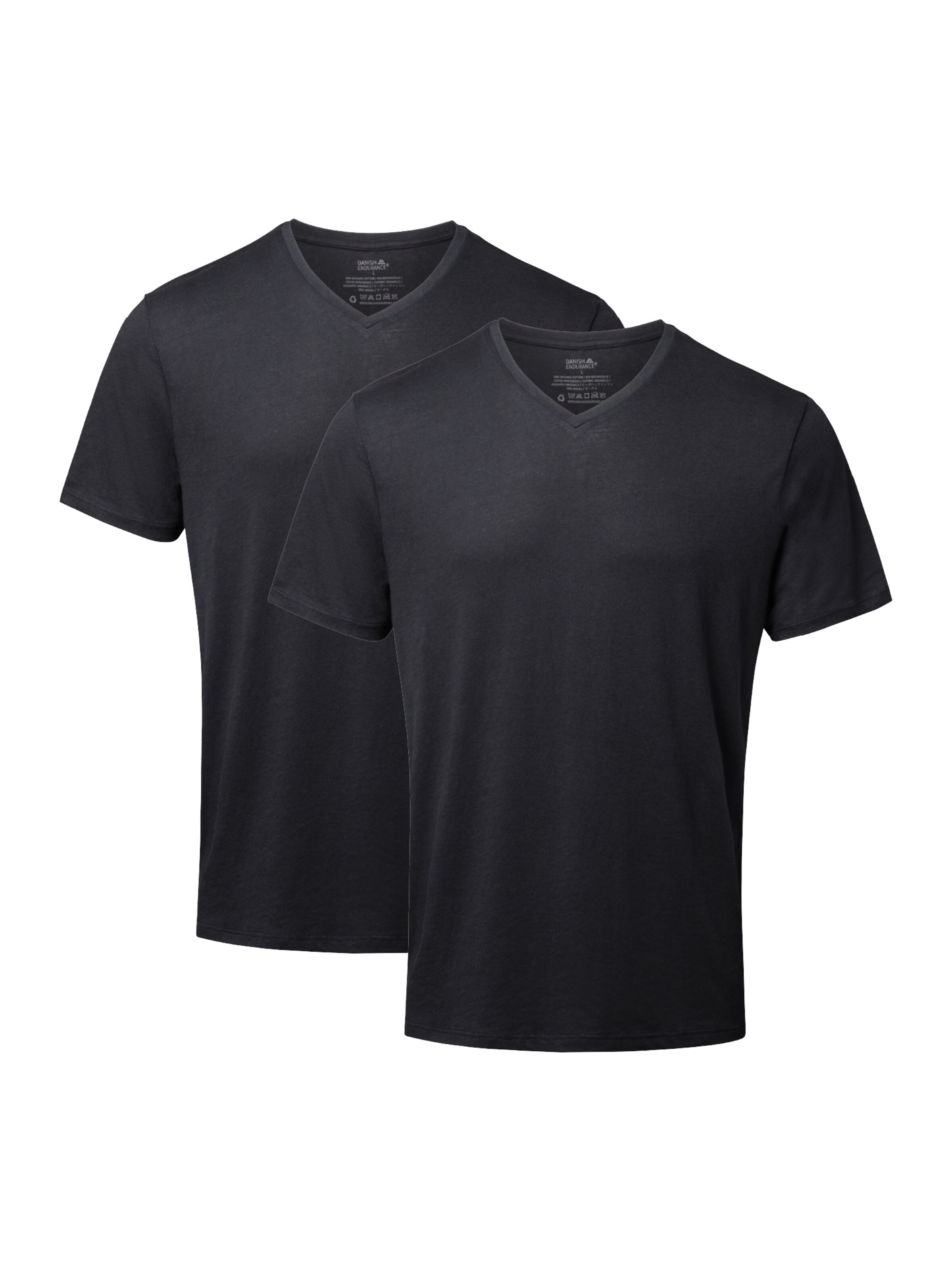 DANISH ENDURANCE Shirt 'V' in Black: front