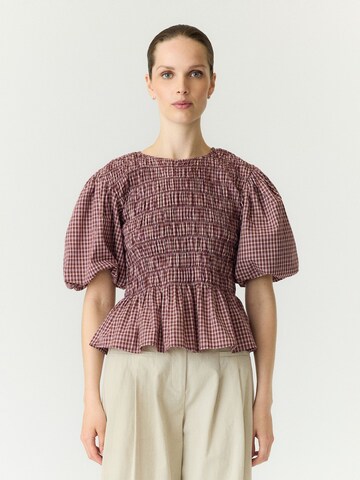 YAS Shirt 'VINA' in Rood: voorkant