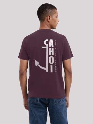 T-Shirt 'Anker Knut und Jan Hamburg' F4NT4STIC en marron : devant