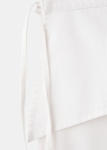 MANGO TEEN Wide leg Jeans 'Scarf' in White