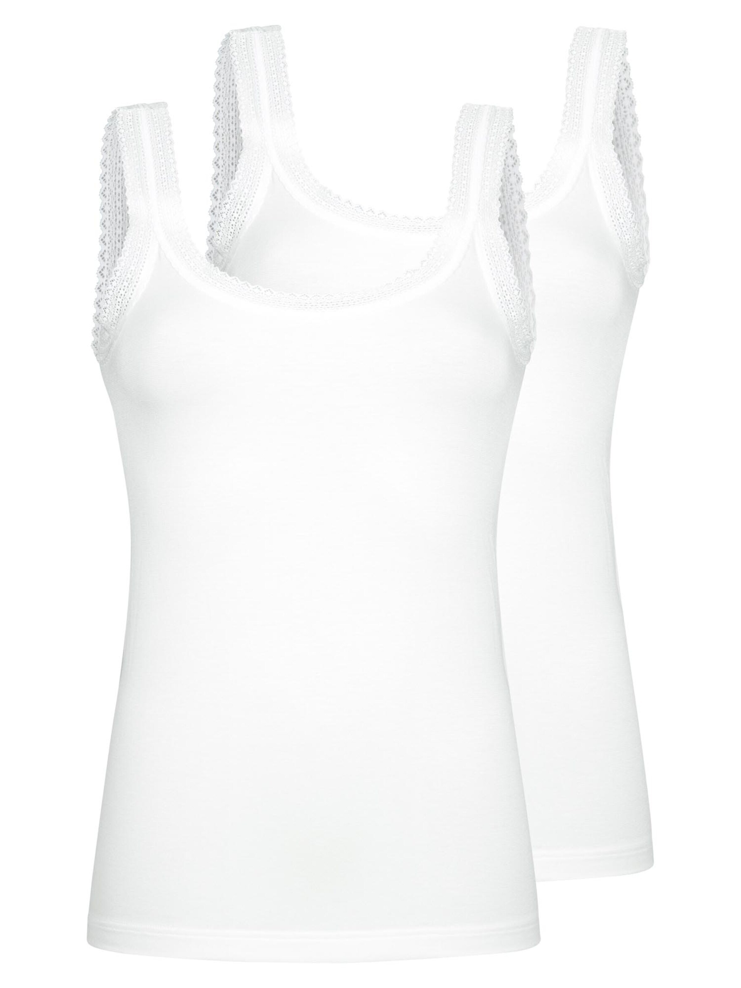 Mey Unterhemd 'Modal Lace'‌‌‌‌‌‌‌‌‌‌ in Weiß: Vorderseite
