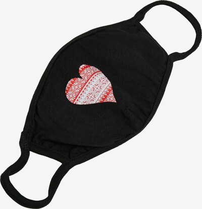 Urban Classics Mask 'Christmas Heart' in One Size in feuerrot / schwarz / weiß, Produktansicht