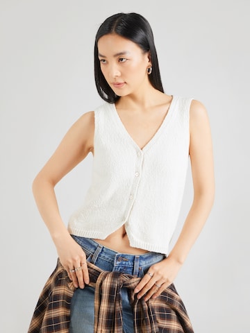Geacă tricotată 'Helen Mini Boucle Vest' de la LEVI'S ® pe alb: față