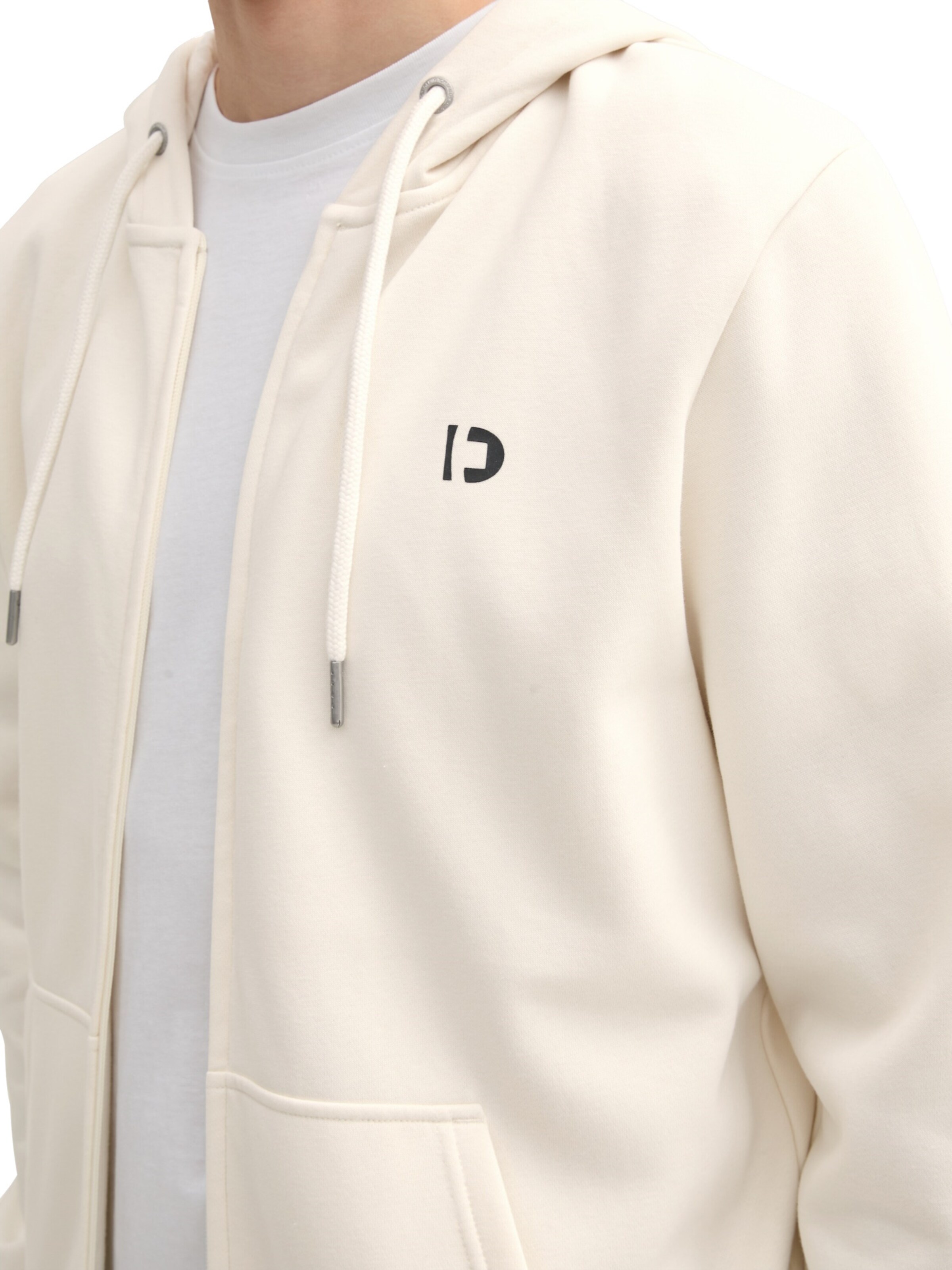 TOM TAILOR DENIM Sweatjakke i hvid